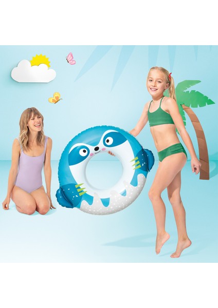 Sevimli Tembel Hayvan Figürlü Çocuk Yüzme Simidi 76 cm (59266) fırsatları