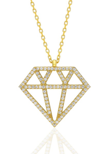 Elmas Tasarımlı Kolye