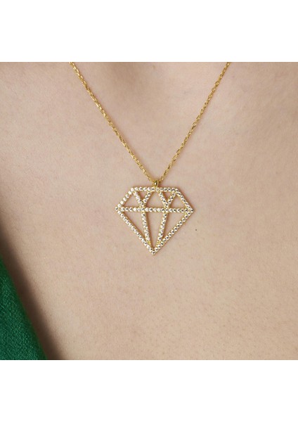 Elmas Tasarımlı Kolye modelleri