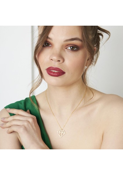 Elmas Tasarımlı Kolye indirimleri