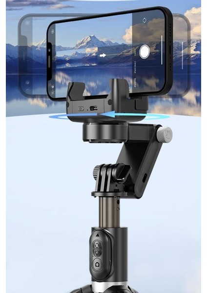 Q18 Siyah LED Işıklı Kumandalı Çok Amaçlı Tripod Selfie Çubuğu