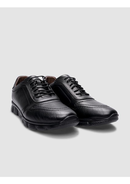 %100 Hakiki Deri Siyah Bağcıklı Erkek Günlük Ayakkabı fiyatları