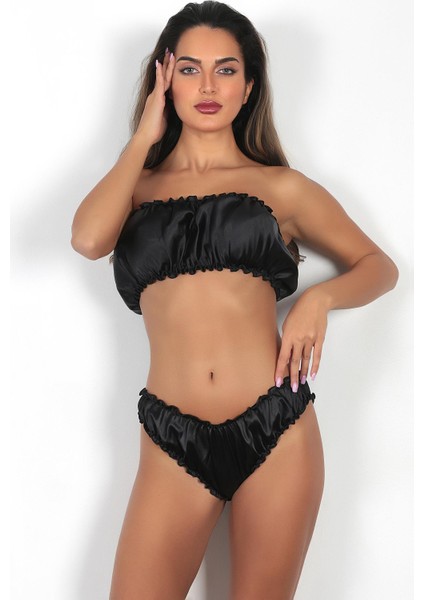 Dolgusuz Saten Askısız Bralet TAKIM-23516