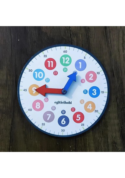 Ahşap Saat Öğreniyorum Etkinliği Montessori Eğitim Seti