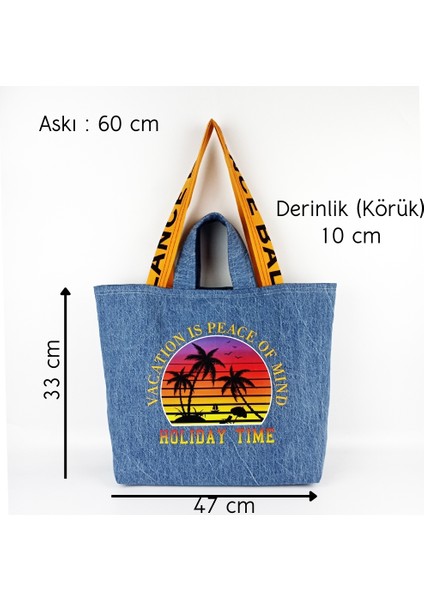 Woody Cord Tatil Rahatlığı ve Stilinizi Birleştiren Woody Cord Holiday Time Baskılı Kot Çanta fiyatları