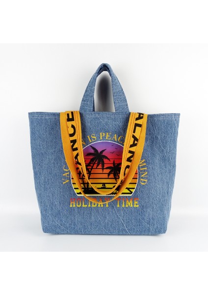 Woody Cord Tatil Rahatlığı ve Stilinizi Birleştiren Woody Cord Holiday Time Baskılı Kot Çanta modelleri