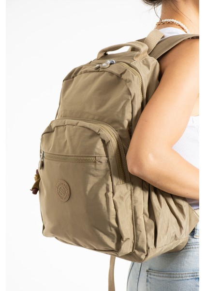 Suya Dayanıklı Krinkıl Kumaş Çok Gözlü Büyük Boy Laptop Okul ve Sırt Çantası fiyatları