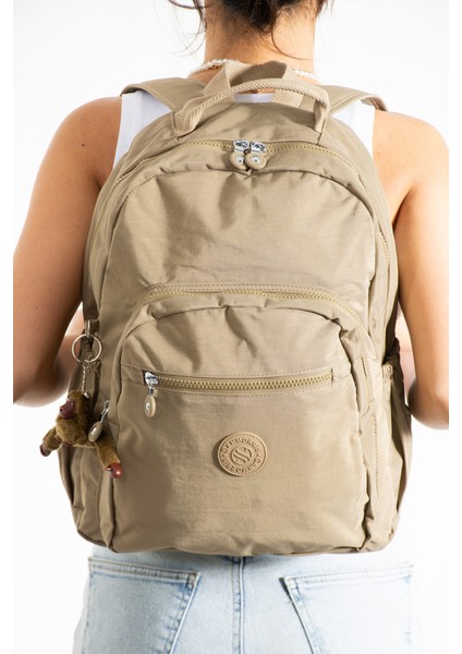 Suya Dayanıklı Krinkıl Kumaş Çok Gözlü Büyük Boy Laptop Okul ve Sırt Çantası modelleri