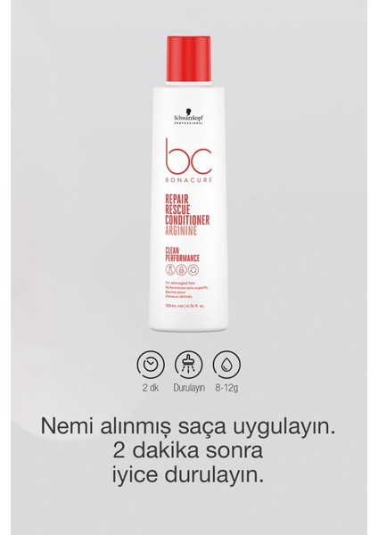 Bc Clean Acil Kurtarma Saç Kremi 200ML modelleri