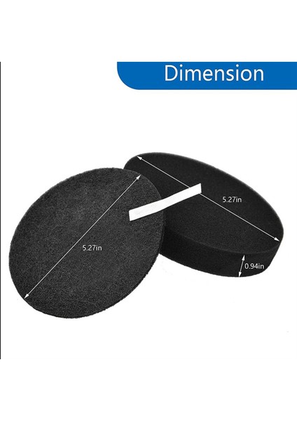 4 Adet Yedek Motor Ön Filtre ve Karbon Filtre Süngeri 2252 2486 2489 2254 Döner Dik Vakum Parçası 1608225 (Yurt Dışından)