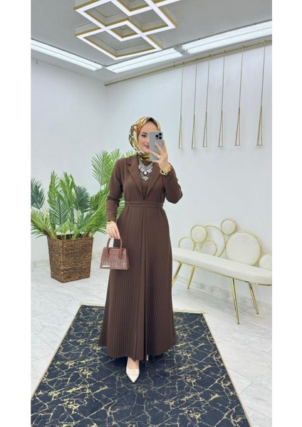 Tasarım Kadın Elbise ve Abaya Ikili Takım modelleri