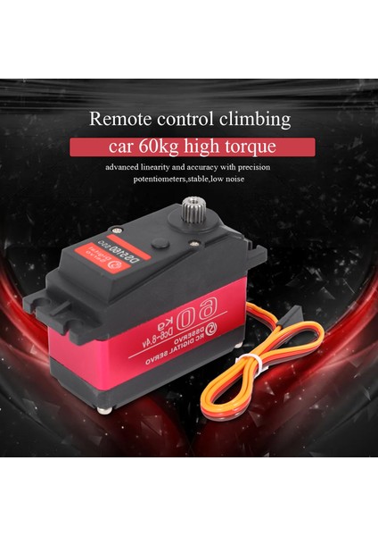 Yüksek Tork Su Geçirmez 60KG 180° DS5160 Metal Dişli Dijital Servo Rc Robot Araba Için 1/6 Eksenel Scx6 1/5 Redcat Hpı Baja (Yurt Dışından)