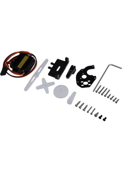 Rc Servo Direksiyon Servo Servo Montaj Braketi ve Servo Kolu Için 1/24 Rc Paletli Araba Eksenel SCX24 Yükseltme Parçaları (Yurt Dışından)