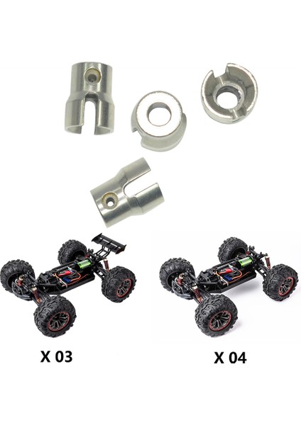 4 Adet Metal Aks Tahrik Fincan Xlf X03 X04 X-03 X-04 1/10 Rc Araba Fırçasız Canavar Kamyon Yedek Parçaları Aksesuarları (Yurt Dışından)