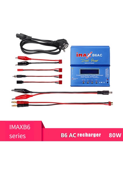 Imax Için B6AC 80 W Rc Şarj Dengeleyici + T Fiş Kablosu Dijital Li-Ion Life Nimh Nicd Pb Lipo Pil Boşaltıcı Ab Tak (Yurt Dışından)