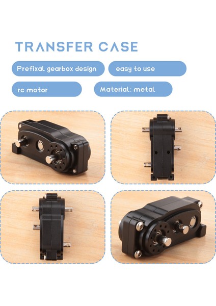 Prefixal Şanzıman Transfer Kutusu 1/10 Rc Paletli Araba Eksenel SCX10 ve SCX10 Iı 90046 Yükseltme Parçaları, Siyah (Yurt Dışından)