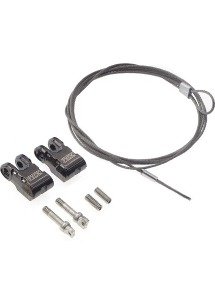 Metal Tampon D-Ring Vinç Çekme Kancası Römork Kancası Çelik Halat ile 1/10 Rc Paletli Araba Traxxas Trx-4 Eksenel SCX10,3 (Yurt Dışından)