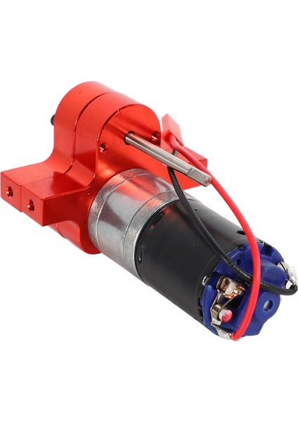 370 Fırçalanmış Motor + Alaşımlı Isı Emici Dişli Kutusu Seti Çelik Dişlilerle Wpl Henglong C14 C24 B14 B24 B16 B36 4x4 6x6 Yükseltilmiş Parçalar, Kırmızı (Yurt Dışından)
