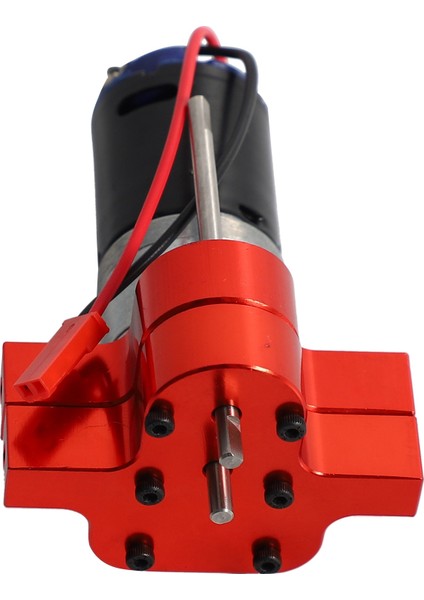 370 Fırçalanmış Motor + Alaşımlı Isı Emici Dişli Kutusu Seti Çelik Dişlilerle Wpl Henglong C14 C24 B14 B24 B16 B36 4x4 6x6 Yükseltilmiş Parçalar, Kırmızı (Yurt Dışından)