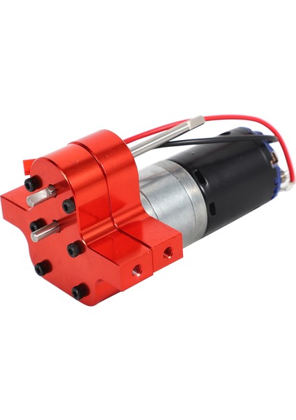 370 Fırçalanmış Motor + Alaşımlı Isı Emici Dişli Kutusu Seti Çelik Dişlilerle Wpl Henglong C14 C24 B14 B24 B16 B36 4x4 6x6 Yükseltilmiş Parçalar, Kırmızı (Yurt Dışından)