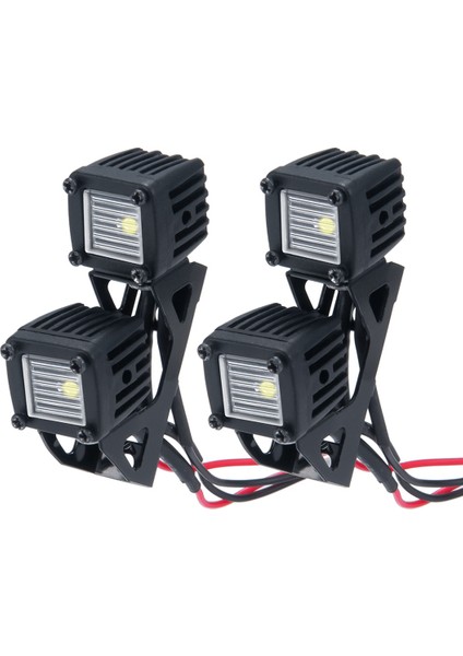 Modifiye Far Spot Araba Üst Işıklar Tampon Işıkları Eksenel SCX10 Jeep Traxxas Trx4 Trx6 1/10 Rc Paletli Araba, D Siyah (Yurt Dışından)