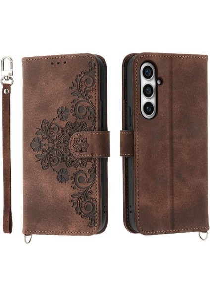 Samsung Galaxy S23 Fe Çoklu Kredi Kartı Yuvaları Bileklik Için Flip Case (Yurt Dışından)