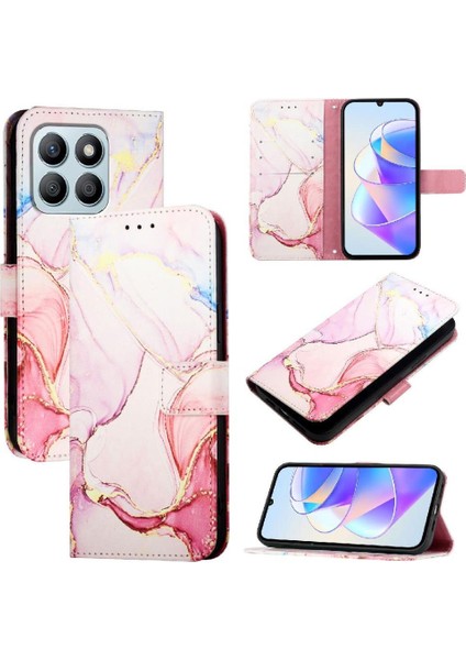 Onur X8B 4g Kickstand Cüzdan Pu Deri Mermer Desen Için Kılıf (Yurt Dışından) indirimleri