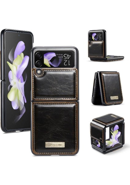 Samsung Galaxy Z Flip 4 Için Flip Case 5g Kickstand Kart Tutucu Retro (Yurt Dışından)