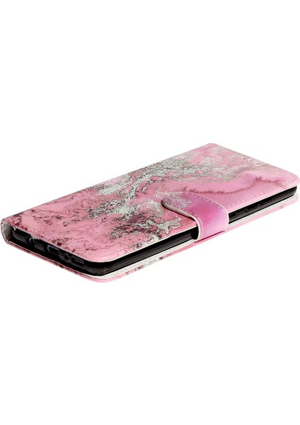 Samsung Galaxy A51 4g Için Flip Case Manyetik Pu Deri Cüzdan Tam Mermer (Yurt Dışından)