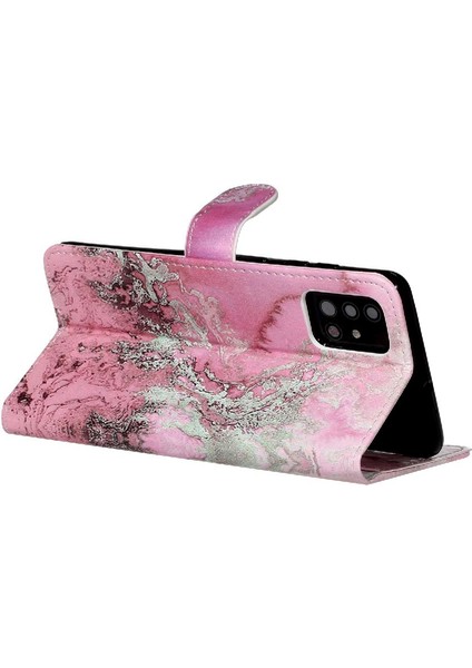 Samsung Galaxy A51 4g Için Flip Case Manyetik Pu Deri Cüzdan Tam Mermer (Yurt Dışından)