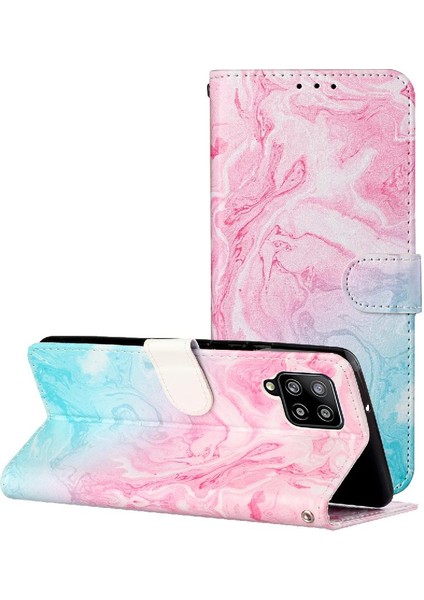 Samsung Galaxy Flip 5g Için Flip Case Mermer Desen Kart Yuvaları Tutucu Tam (Yurt Dışından)