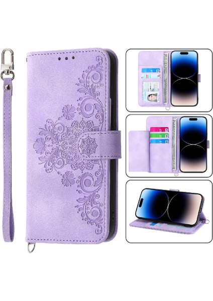 Samsung Galaxy Flip Kabartmalı Darbeye Bileklik Çoklu Için Flip Case (Yurt Dışından)