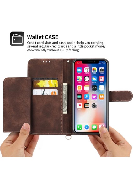 Iphone 11 X/xs Darbeye Dayanıklı Kabartmalı Çoklu Kredi Kartı Için Flip Case (Yurt Dışından)