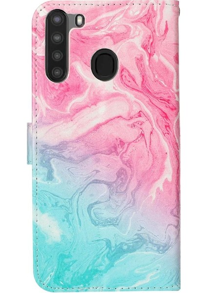 Samsung Galaxy A21 Pu Deri Cüzdan Tam Koruma Kartı Için Flip Case (Yurt Dışından) modelleri