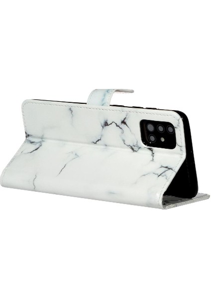 Samsung Galaxy A51 4g Için Flip Case Manyetik Pu Deri Cüzdan Tam Mermer (Yurt Dışından)