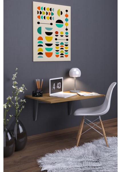 Kamelya Duvara Monte Katlanabilir Yemek Masası Balkon Masası Çalışmamasası 45 x 75 cm