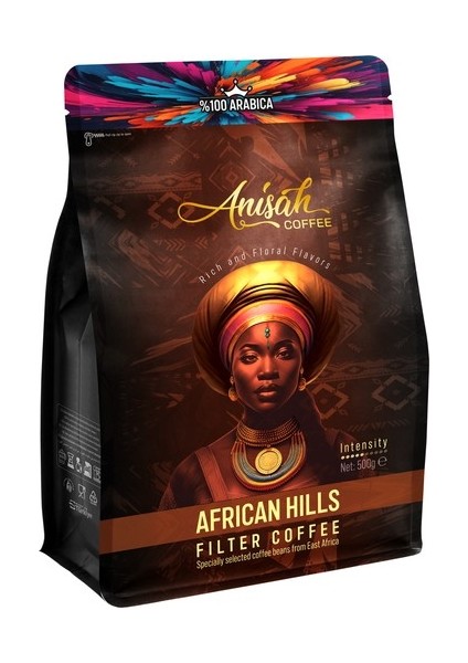 African Hills Filtre Kahve | 500 gr | Arabica Doğu Afrika Blendi | Orta Kavrum (Medium Roast)