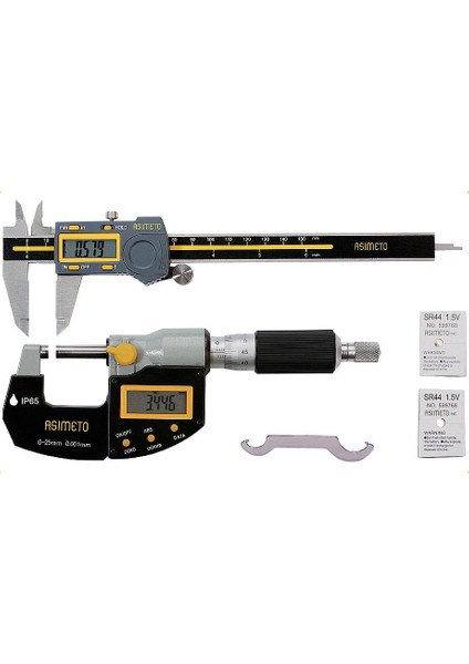 AS-960 Dijital Kumpas + Dışçap Mikrometresi İkili Set