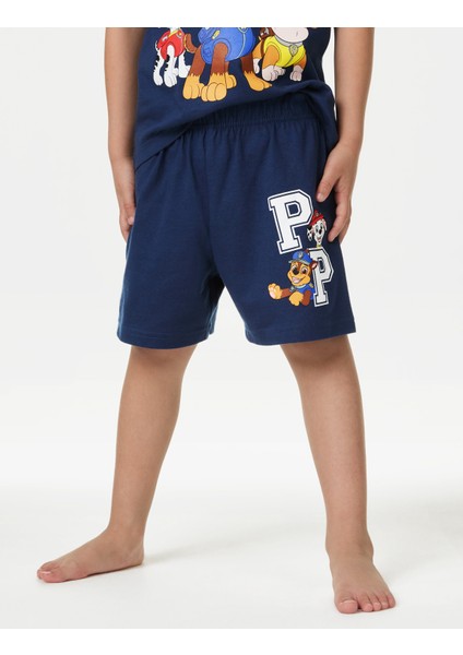 Marks & Spencer Saf Pamuklu Şortlu Paw Patrol™ Pijama Takımı