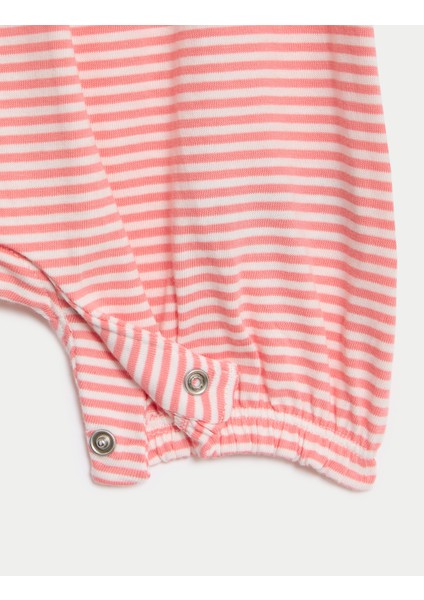 Saf Pamuklu Çizgili Tulum (0-3 Yaş) fiyatları