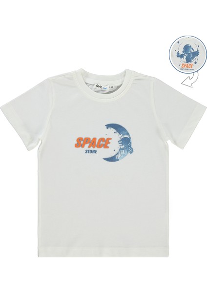 Erkek Çocuk Tişört 2-5 Yaş Ekru