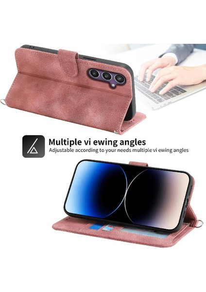 Samsung Galaxy S24 Artı Kabartmalı Bileklik Çoklu Kredi Için Flip Case (Yurt Dışından) modelleri