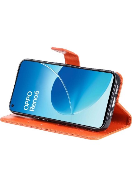 Kart Yuvası Standı ile Oppo Oppo 6 4g Için Flip Case Pu Deri Flip Manyetik (Yurt Dışından)