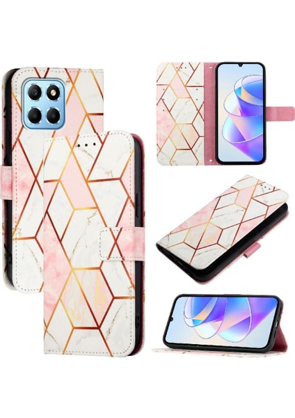 Onur X8 5g Cüzdan Mermer Desen Pu Deri Kickstand Için Kılıf (Yurt Dışından)