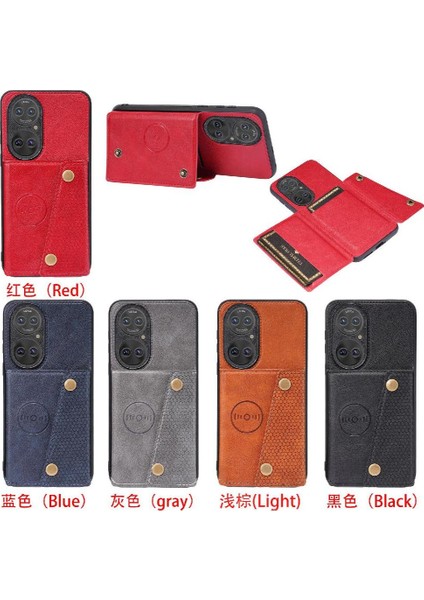 Huawei P50 Pro Kart Tutucu Buit Için Cüzdan Durumda Demir Cüzdan Durumda (Yurt Dışından) modelleri