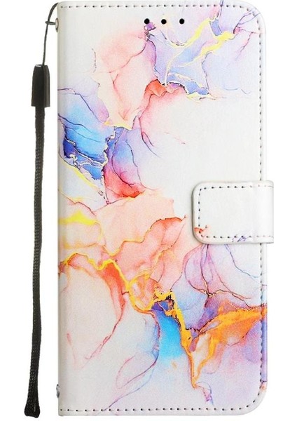 Tecno Camon 20 Pro 5g Mermer Desen Kickstand Pu Deri Cüzdan Için Kılıf (Yurt Dışından)