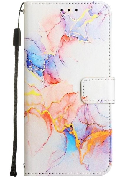 Tecno Kıvılcım 10C Mermer Desen Cüzdan Pu Deri Kickstand Için Kılıf (Yurt Dışından)