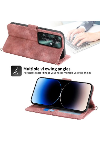 Oppo Oppo 11F Darbeye Dayanıklı Kabartmalı Çoklu Kredi Kartı Yuvaları Için Flip Case (Yurt Dışından)