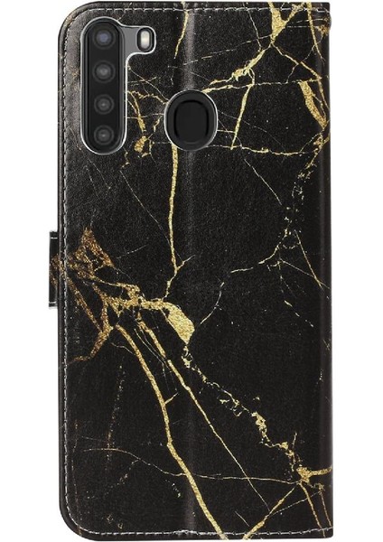 Samsung Galaxy A21 Pu Deri Cüzdan Tam Koruma Kartı Için Flip Case (Yurt Dışından) modelleri
