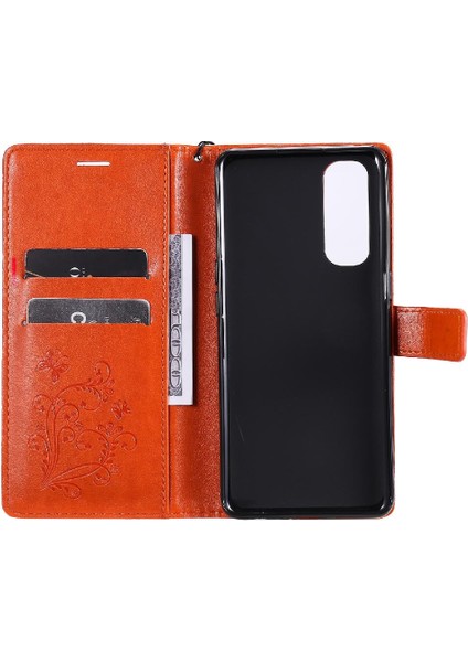 Kart Yuvası Standı Pu ile Oppo Reno4 Pro 4g Manyetik Kapak Için Flip Case (Yurt Dışından)